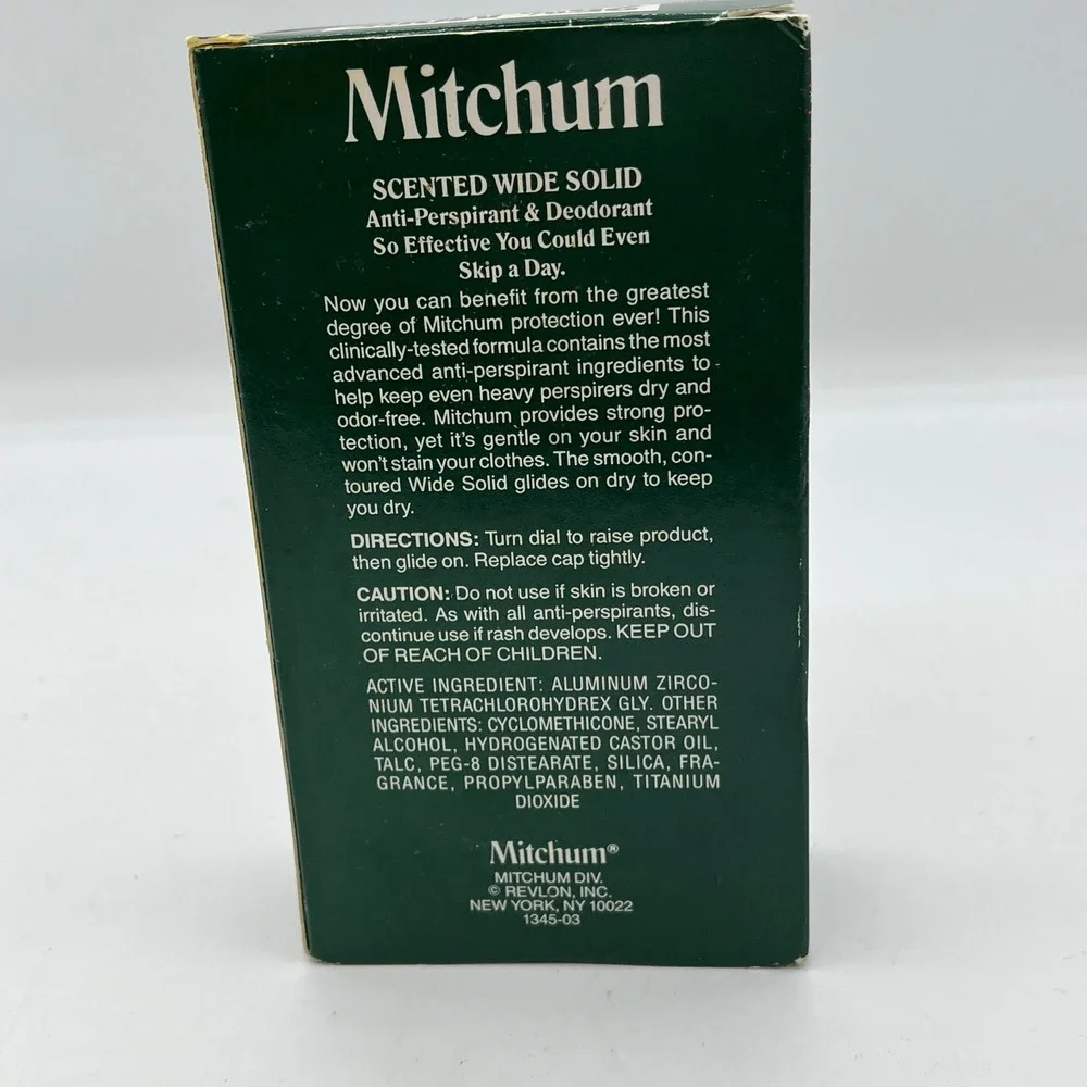 Vtg. Mitchum Scented Wide Solid Anti-Perspirant Deodorant 2.125oz New Old Stock‎